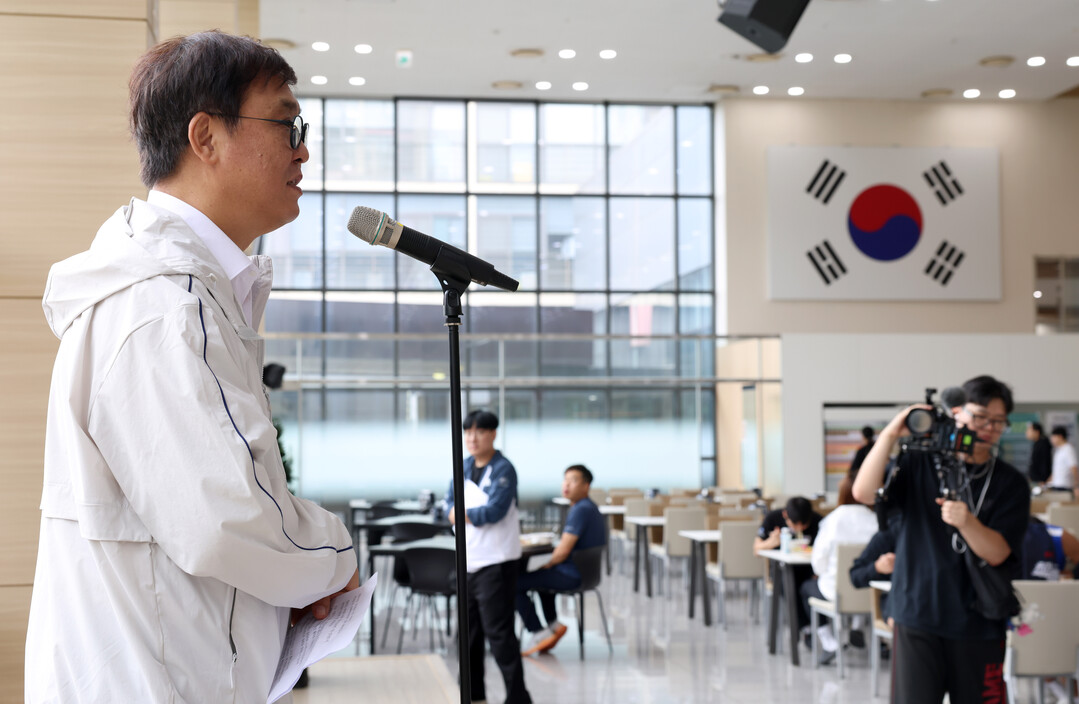 문체부 최휘영 장관, 진천 국가대표 선수촌 방문