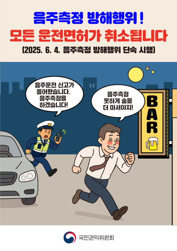 음주측정 방해하려 술 더? 예외 없이...