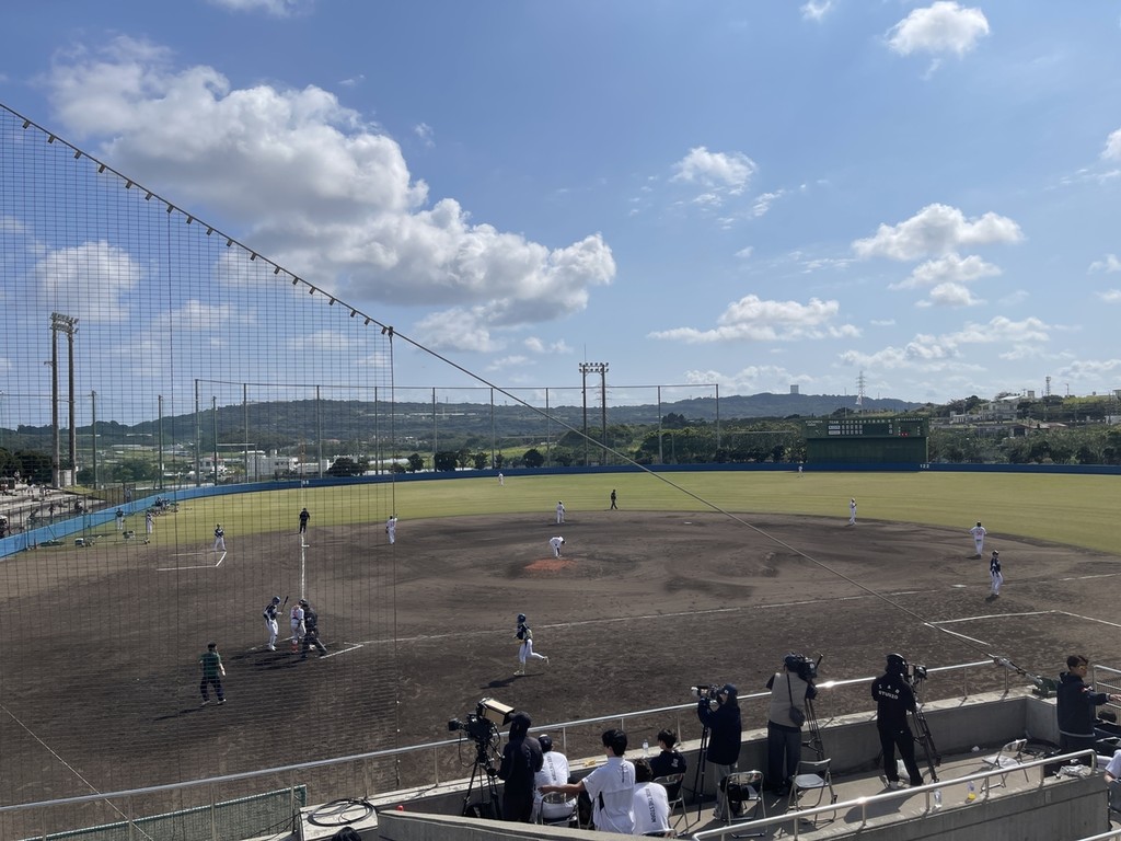 오키나와 고친다 구장에서 열린 대표팀-한화 연습경기 [촬영 이대호]