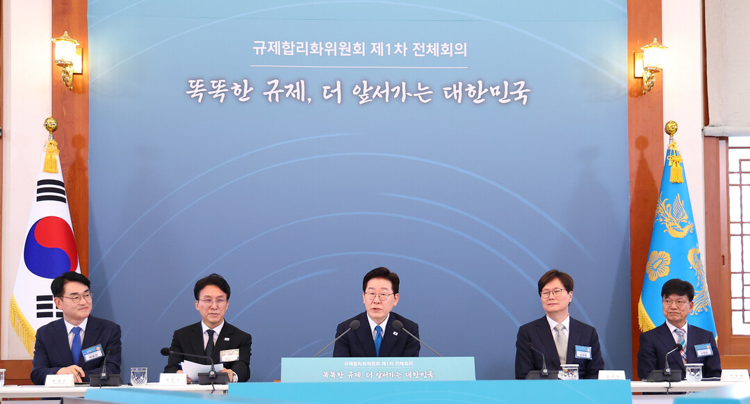 李대통령 "통상국가 거대 흐름…규제 시스템 '네거티브'로 전환"